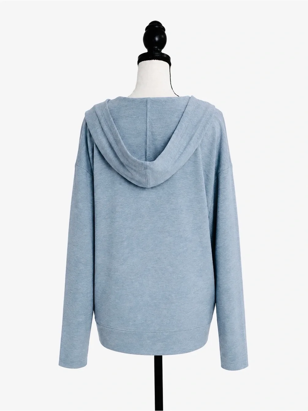 Michael Kors Lace-Up Hoodie Sweatshirt in Light Blue — Size XL